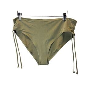 Old Navy Mid-Rise‎ Side-Tie Shine Bikini Swim Bottoms Kombu size XL